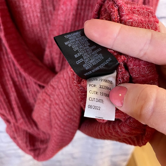 Torrid Red Brushed Waffle Knit Surplice Drop Shoulder Draped Top Plus Size 4X - Picture 7 of 8